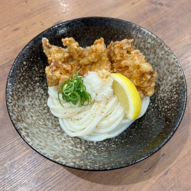 国産鶏使用とり天ぶっかけうどん